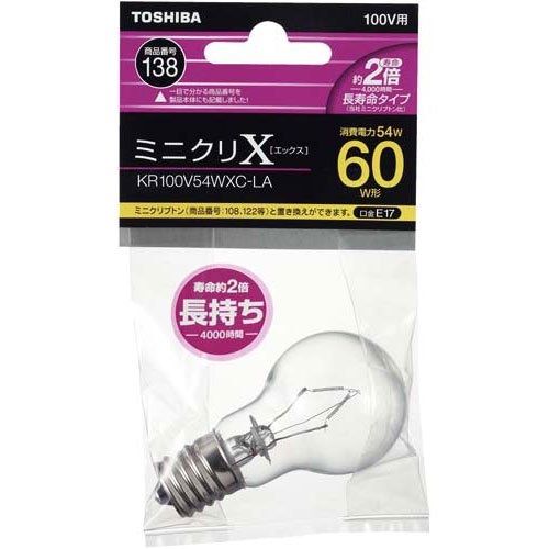 Amazon | 東芝ライテック 電球ミニクリプトン ミニクリX60形クリア